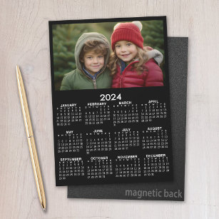 Calendário 2024 com Imagem Branca Básica de Foto