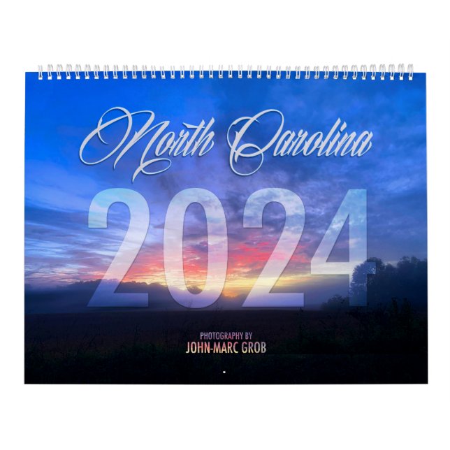 Calendário 2024 da Carolina do Norte (Capa)