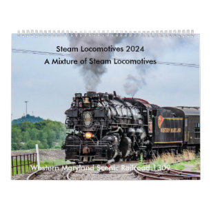 Calendário 2024 da Locomotiva a Vapor