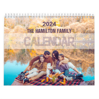 Calendário 2024 Foto Personalizada Moderna da Família Cria