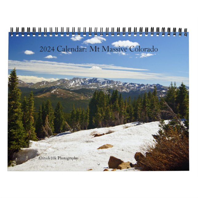 Calendário 2024: Mt Massive, Colorado (Capa)