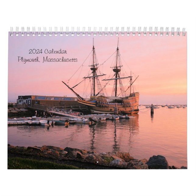 Calendário 2024 Plymouth Massachusetts (Capa)