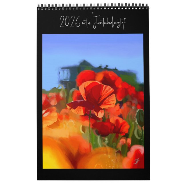 Calendário 2025 (202x) com artes fantásticas (Capa)