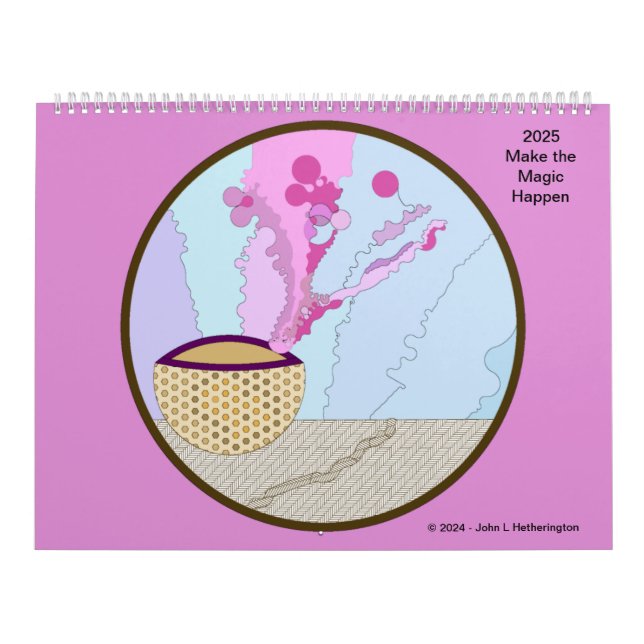 Calendário 2025 - Abstrato Art (Capa)