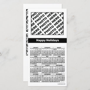 Calendário 2025 Adicionar 4 Cartão de Fotografias 