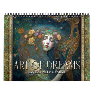 Calendário 2025 Art Of Dreams Fantasy Art Calendar