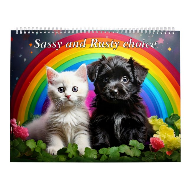 Calendário 2025, cão e gato (Capa)