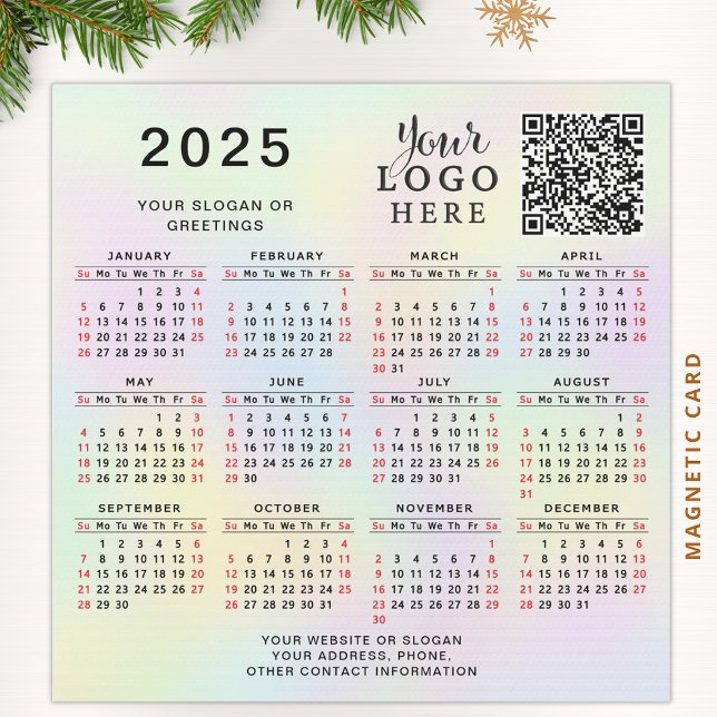 Calendário 2025 Código QR personalizado Logotipo d (Criador carregado)