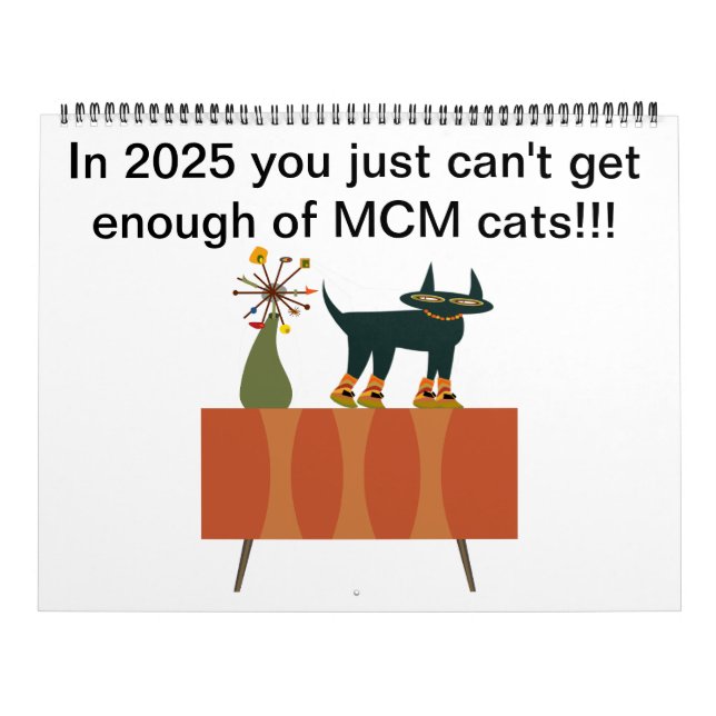 Calendário 2025 com Gatos MCM (Capa)