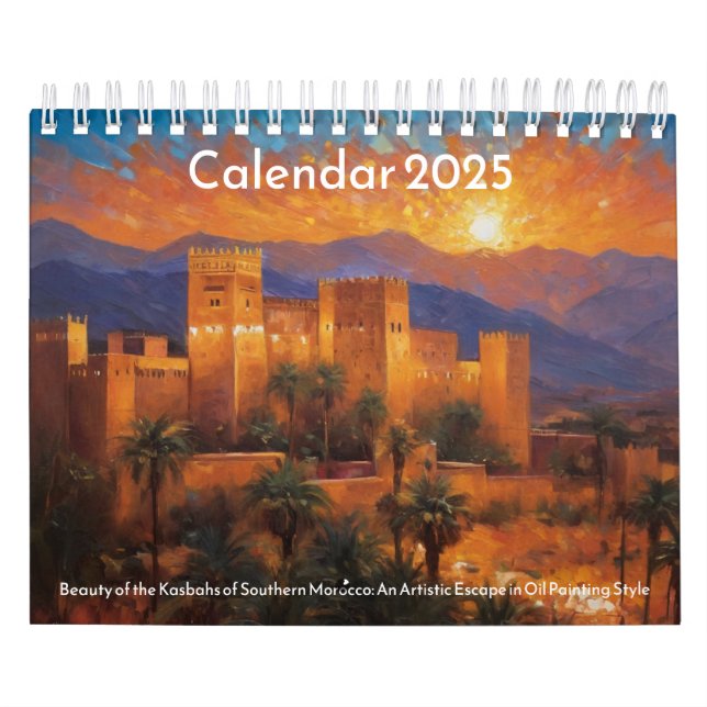 Calendário 2025 dos Kasbahs do Sul de Marrocos (Capa)