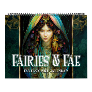 Calendário 2025 Fairies & Fae 2 Fantasy Art Calendar