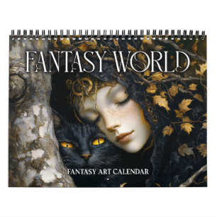 Calendário 2025 Fantasy World Fantasy Art Calendar
