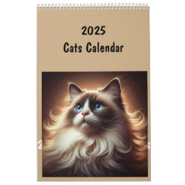 Calendário 2025 Gatos Criam Animais Divertidos