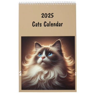Calendário 2025 Gatos Criam Animais Divertidos