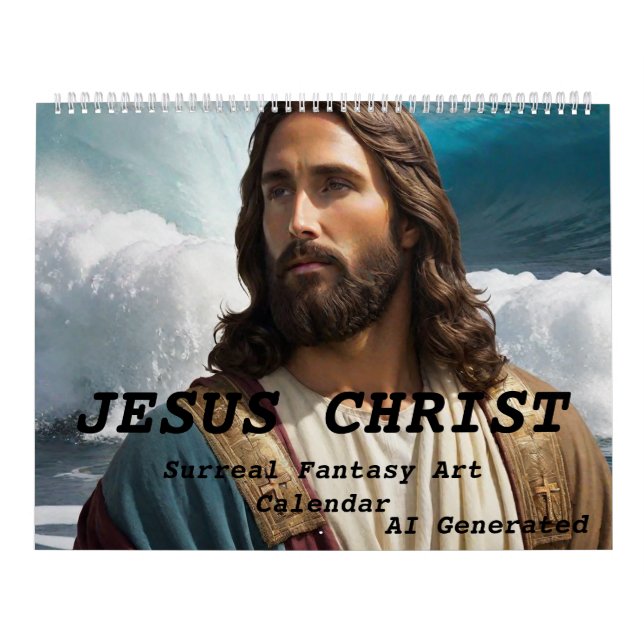 Calendário 2025 JESUS Surreal Fantasy Art (Capa)
