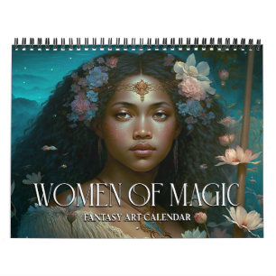 Calendário 2025 Mulheres De Magic 2 Fantasy Art Calendar
