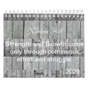 Calendário 2025 Napoleon Hill, Stength and Growth