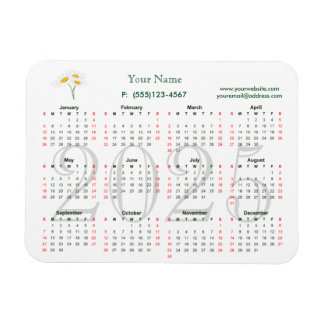 Calendário 2025 para ímã comercial