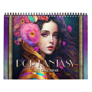 Calendário 2025 Pop Fantasy Surreal Women Art Calendar