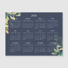 Calendário 2025 Simples E Elegante | Cartão Magnét