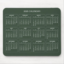 Calendário 2025 Simples E Elegante | Mousepad