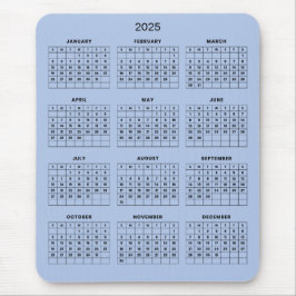 Calendário 2025 Simples E Elegante | Mousepad