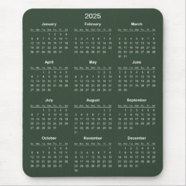 Calendário 2025 Simples E Elegante | Mousepad