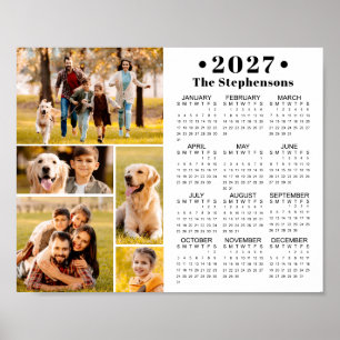 Calendário 2026 5 Colagem de Fotos Poster Personal