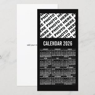 Calendário 2026 Adicionar 1 Cartão com fotos Horiz