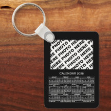 Calendário 2026 Adicionar 2 Fotos de Chaveiro de M