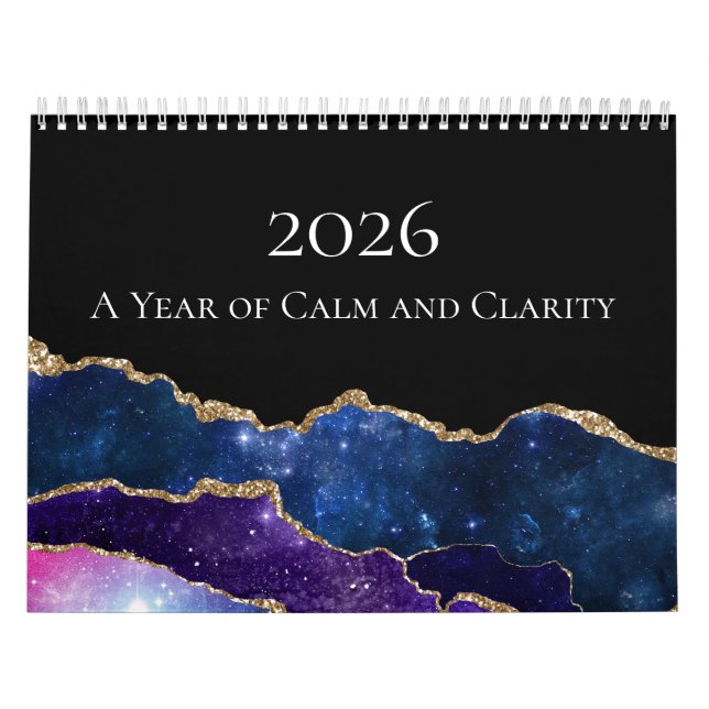 Calendário 2026 Agate Calm Clarity Calendar (Capa)