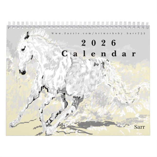 Calendário 2026 Animais por Sarr (Capa)