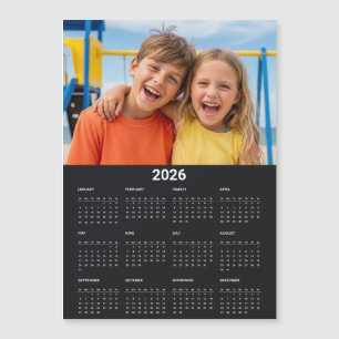 Calendário 2026 Ano Inteiro Foto Ímã de Geladeira