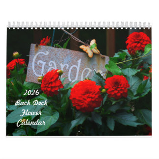 Calendário 2026 Back Deck Flower Calendar
