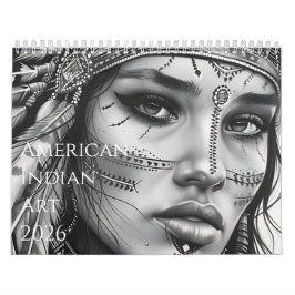 Calendário 2026 Beautiful American Indian Artwork