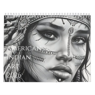 Calendário 2026 Belas Artes Indígenas Americanas