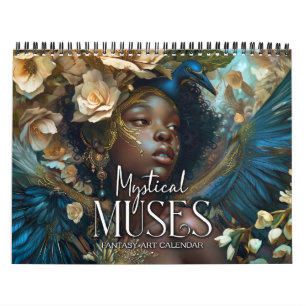 Calendário 2026 Black Fantasy Art Mystical Muses