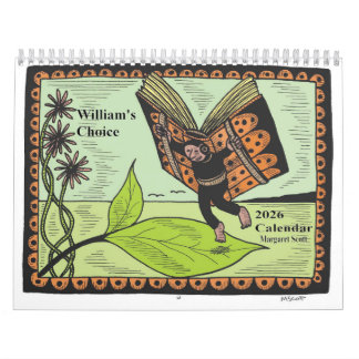 Calendário 2026 calendar featuring artwork by Margaret Scott