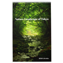 Calendário 2026 Calendar , Nature landscape of Tokyo