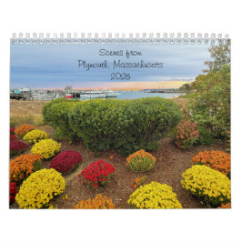 Calendário 2026 Calendar - Plymouth, Massachusetts