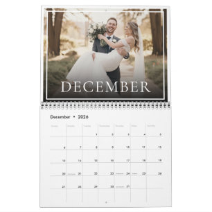 Calendário 2026 Casamento Personalizado Foto Recém-Casados Ch
