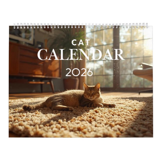 Calendário 2026 Cat Calendar | 12 Month Wall Calendar (Capa)