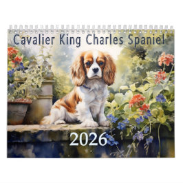 Calendário 2026 Cavalier King Charles Spaniel