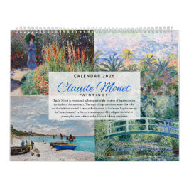 Calendário 2026 - Claude Monet - Impressionismo
