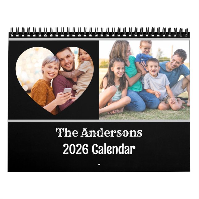 Calendário 2026 Crie moderno a sua própria família personaliz (Capa)