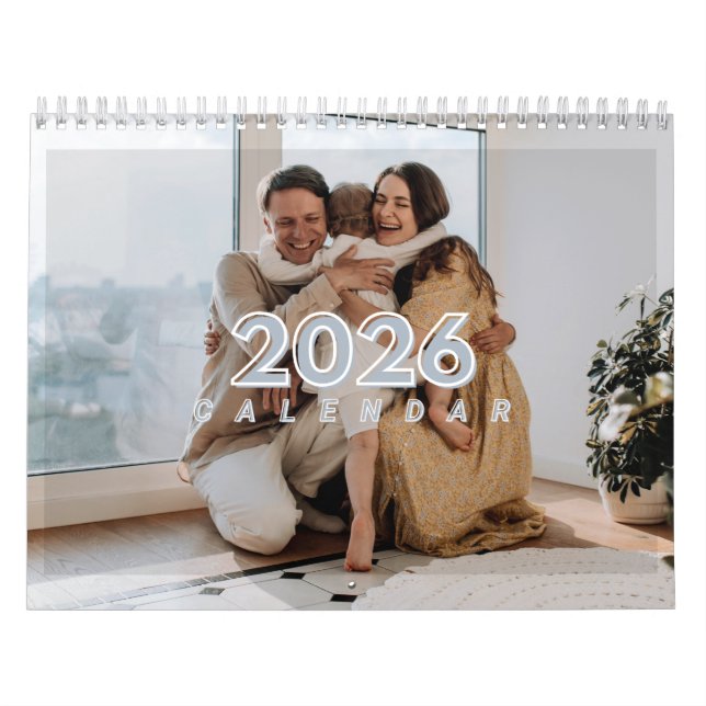 Calendário 2026 Custom Calendar with Your Family Photos (Capa)