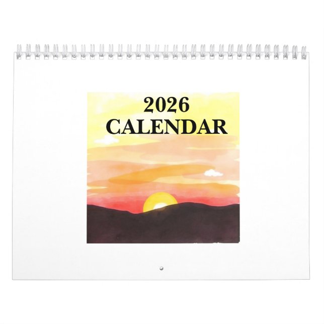 Calendário 2026 Custom Photo Calendar (Capa)