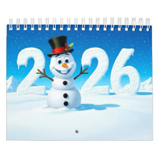 Calendário 2026 Cute Seasonal Character Wall Calendar (Small)