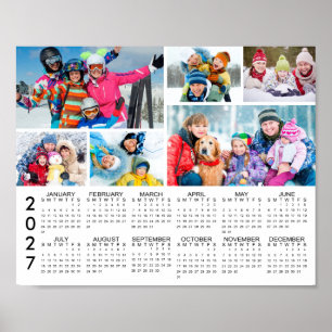 Calendário 2026 de 6 Fotos Colagem Poster Personal