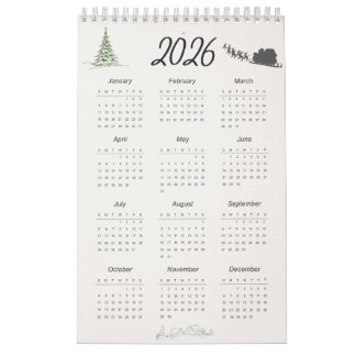 Calendário 2026 – Design de Calendário Imprimível 